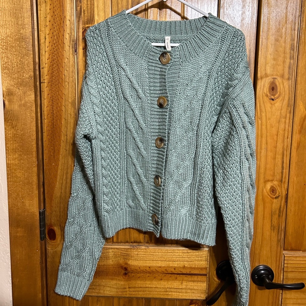 Wishlist button up cropped cardigan